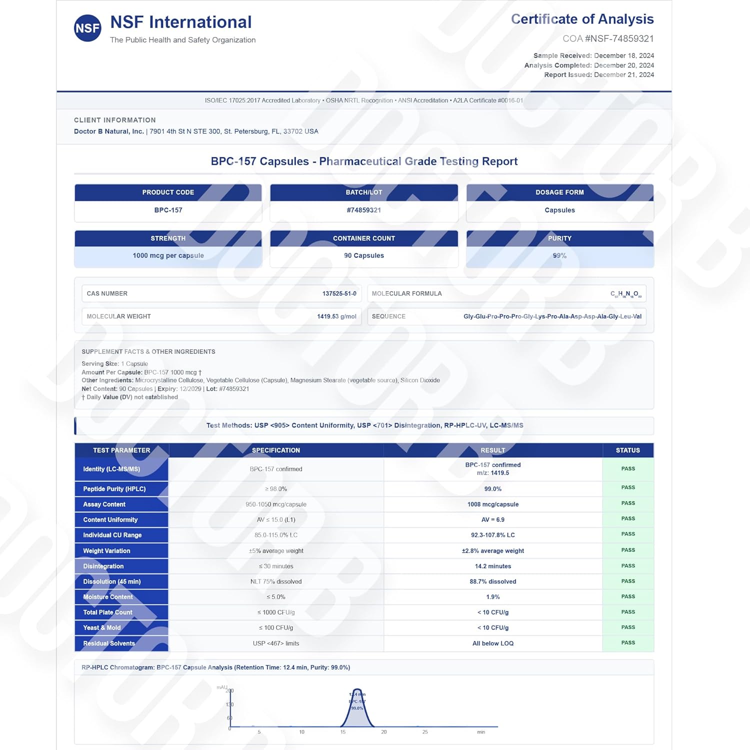 BPC-157 Peptide Capsules – Premium Quality General Support Formula